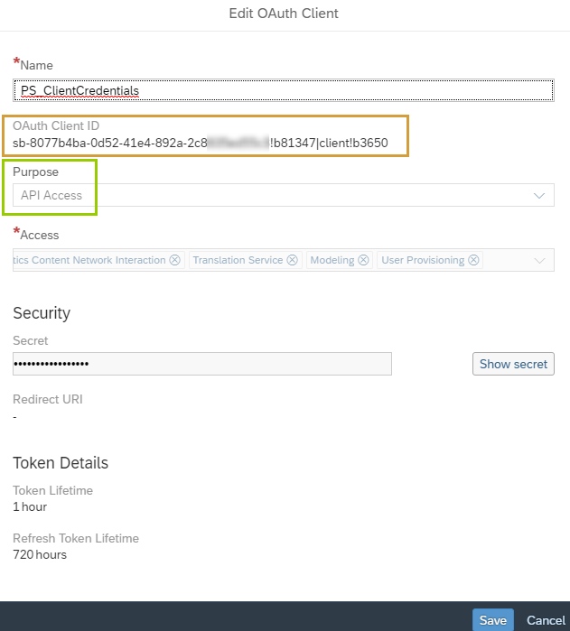 Create an OAuth Client